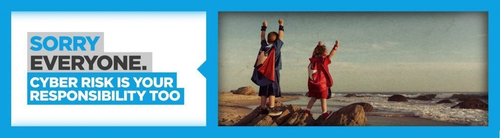 A blog header depicting everyone needs to be responsible for cybersecurity